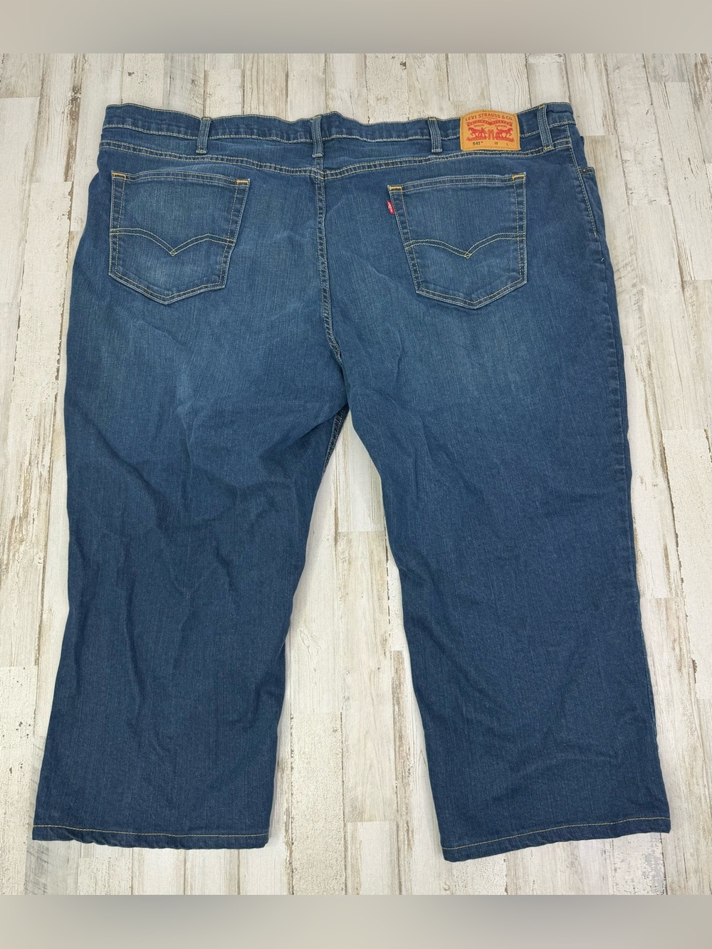 Levis 541 Jeans Womens 52x23 Blue Straight Wide Leg Casual Denim - Picture 9 of 11